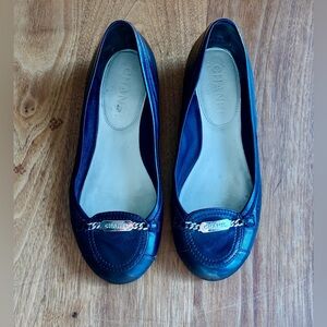 CHANEL Black Leather Women's Flats